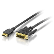 Equip EQUIP119323 HDMI-DVI (18+1) kábel, aranyozott, 3 m kábel és adapter
