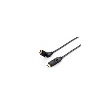 Equip HDMI - HDMI kábel (1.4, 3 m, forgatható csatlkakozó) kábel és adapter