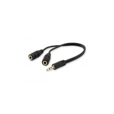 Equip kábel - 147941 (Audio elosztó, 3,5mm Jack, 2x bemenet, 1x kimenet, fekete, 13cm) kábel és adapter