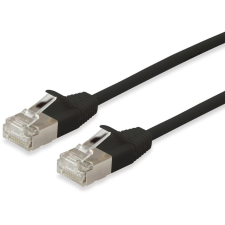 Equip Patchkabel Cat6A  F/FTP 2xRJ45  2.00m sw    Slim  LSZH (606125) kábel és adapter