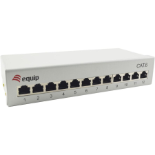 Equip Patchpanel 12x RJ45 Cat6  FTP Desktop ISO/IEC hellgrau (227363) asztali számítógép kellék