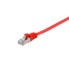 Equip U/FTP CAT6a Lapos patch kábel 10m - Piros kábel és adapter