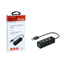Equip USB 2.0 Hub 4port fekete (128955) (equip128955) hub és switch