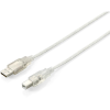 Equip USB Kabel 2.0 A-B St/St 5.0m transparent Polybeutel (128652)
