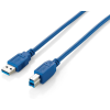 Equip USB Kabel 3.0 A-B St/St 3.0m blau Polybeutel (128293)