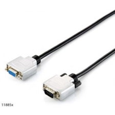 Equip VGA hosszabbítókábel HD15 apa/anya, 1,8m kábel és adapter