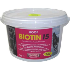 Equmins Biotin 15 lovaknak (Vödrös kiszerelés) 1 kg lófelszerelés