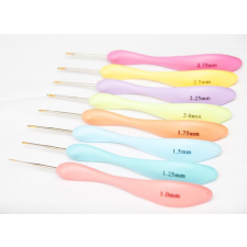  Ergonomikus horgolótű készlet csipke és amigurumi horgoláshoz - 8db-os rövidáru