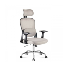  Ergonomikus irodai forgószék kartámaszokkal, deréktámasszal, hálós anyaggal, szürke forgószék