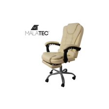  Ergonomikus irodai szék lábtartóval - fehér Malatec 23287, kényelmes munkavégzéshez forgószék