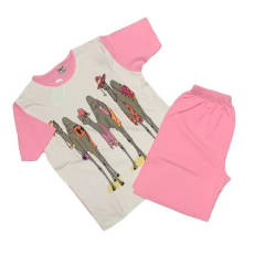 Erkan Nyári pizsama shorttal 122-128 - Rózsaszín/Krém Tevés (KIÁRUSÍTÁS)