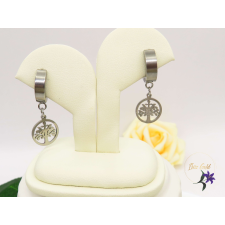  Ernald nemesacél fülbevaló életfa szimbólumos csüngővel ródium színben fülbevaló