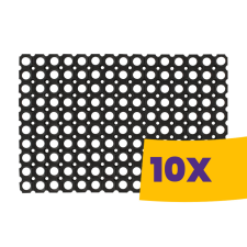  Erős gumi lábtörlő fekete 40x80cm (Karton - 10 db) lakástextília