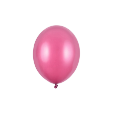 Erős léggömbök 27 cm, metál forró rózsaszín (1 db / 50 db) party kellék