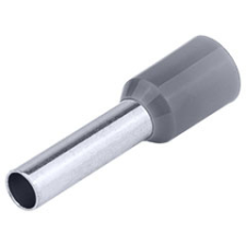  Érvéghüvely 4 mm2 vezetékekhez, szürke (100db/csomag) L=18mm villanyszerelés