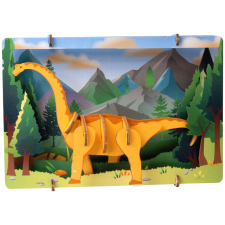 Escapewelt 3D fa puzzle Brontosaurus puzzle, kirakós