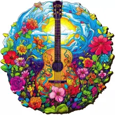 Escapewelt Guitar Színes puzzle 200 db Zene puzzle, kirakós