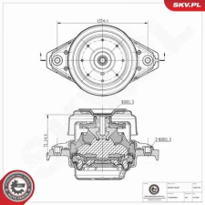 ESEN SKV felfüggesztés, motor 75SKV354 autóalkatrész