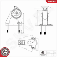 ESEN SKV felfüggesztés, motor 75SKV408 autóalkatrész