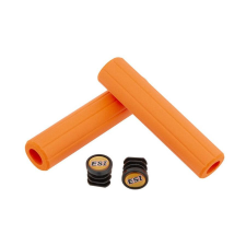 ESI Grips Ribbed Chunky vízálló bordázott szilikon szivacs markolat, 132x32 mm, narancs kerékpár kormány