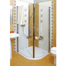  ESKK2-100 Króm+Transparent Elegance - negyedköríves zuhanykabinok kád, zuhanykabin