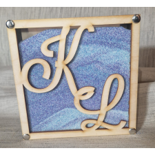  Esküvői ceremónia , homokceremónia monogramos dekorációs kellék