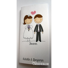  Esküvői meghívó menyasszony-vőlegény figurával dekorációs kellék