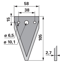 ESM Kaszapange ESM 00442315 - 105 mm autóalkatrész