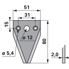 ESM Kaszapange ESM 00633156 - 80 mm autóalkatrész