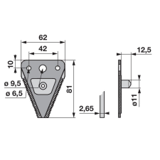 ESM Kaszapange ESM 443440991 - 81 mm autóalkatrész