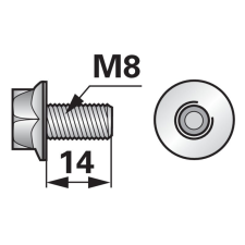 ESM Rögzítőcsavar 00449313 - M8 x 14 mm autóalkatrész