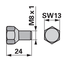 ESM Rögzítőcsavar 00627334 - M8 x 16 mm autóalkatrész