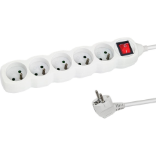 Esperanza Power Strip 220V Hálózati elosztó 5 aljzatos 3m - Fehér (ELK215W) hosszabbító, elosztó