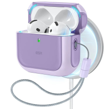 ESR Apple AirPods 4 tok – ESR Orbit Hybrid HaloLock – lila fülhallgató, fejhallgató tok