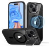 ESR Classic Hybrid Case with Stash Stand (HaloLock), Compatible with iPhone 15 Plus, Clear Black tok