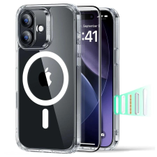 ESR Classic Hybrid tok és edzett üveg kijelzővédő, MagSafe, iPhone 17 készülékhez, átlátszó tok és táska