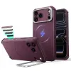 ESR Cyber Tough Kickstand MagSafe tok, Apple iPhone 17 Pro Max / 18 Pro Max - Deep Burgundy