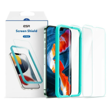 ESR iPhone 13 mini kijelzővédő, Shield Series, edzett üveg, felhelyező kerettel (2db/csomag), átlátszó mobiltelefon kellék
