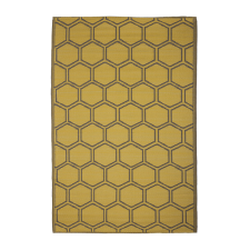 Esschert Design Méhsejt mintás kétoldalú kültéri szőnyeg, 122 x 182 cm lakástextília