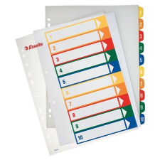 ESSELTE A4 Maxi nyomtatható műanyag 1-10 áttetsző regiszter regiszter és tartozékai