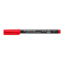 ESSELTE Alkoholos marker, OHP, 0,6 mm, STAEDTLER "Lumocolor® 318 F", piros filctoll, marker