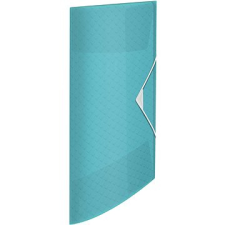 ESSELTE Colour Breeze A4 hajtogatós, gumival, átlátszó kék mappa