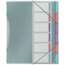 ESSELTE Előrendező, A4, 6 részes, műanyag, ESSELTE Colour'Breeze, áttetsző (E626255) lefűző