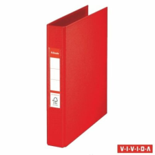 ESSELTE Gyűrűs könyv, 2 gyűrű, 42 mm, A5, PP, ESSELTE "Standard", Vivida piros gyűrűskönyv