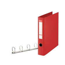 ESSELTE Gyűrűs könyv, 4 gyűrű, D alakú, 60 mm, A4 maxi, PP, ESSELTE &quot;Jumbo Vivida&quot;, piros gyűrűskönyv