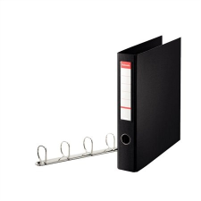 ESSELTE Gyűrűs könyv, 4 gyűrű, D alakú, 60 mm, A4 maxi, PP/PP,  "Jumbo", Vivida fekete gyűrűskönyv