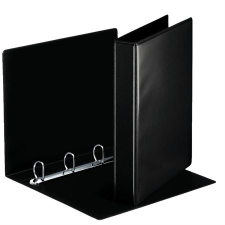  ESSELTE Gyűrűs könyv, panorámás, 4 gyűrű, D alakú, 50 mm, A4, PP, ESSELTE, fekete mappa
