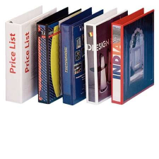 ESSELTE Gyűrűs könyv, panorámás, 4 gyűrű, D alakú, 50 mm, A4, PP, ESSELTE, kék gyűrűskönyv