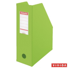  ESSELTE Iratpapucs, PVC/karton, 100 mm, összehajtható, ESSELTE, Vivida zöld irattartó