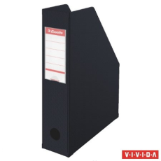 ESSELTE Iratpapucs, PVC/karton, 70 mm, összehajtható, ESSELTE, Vivida fekete